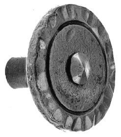Acorn Manufacturing Iron Art 1-1/2 Inch Mushroom Cabinet Knob Black