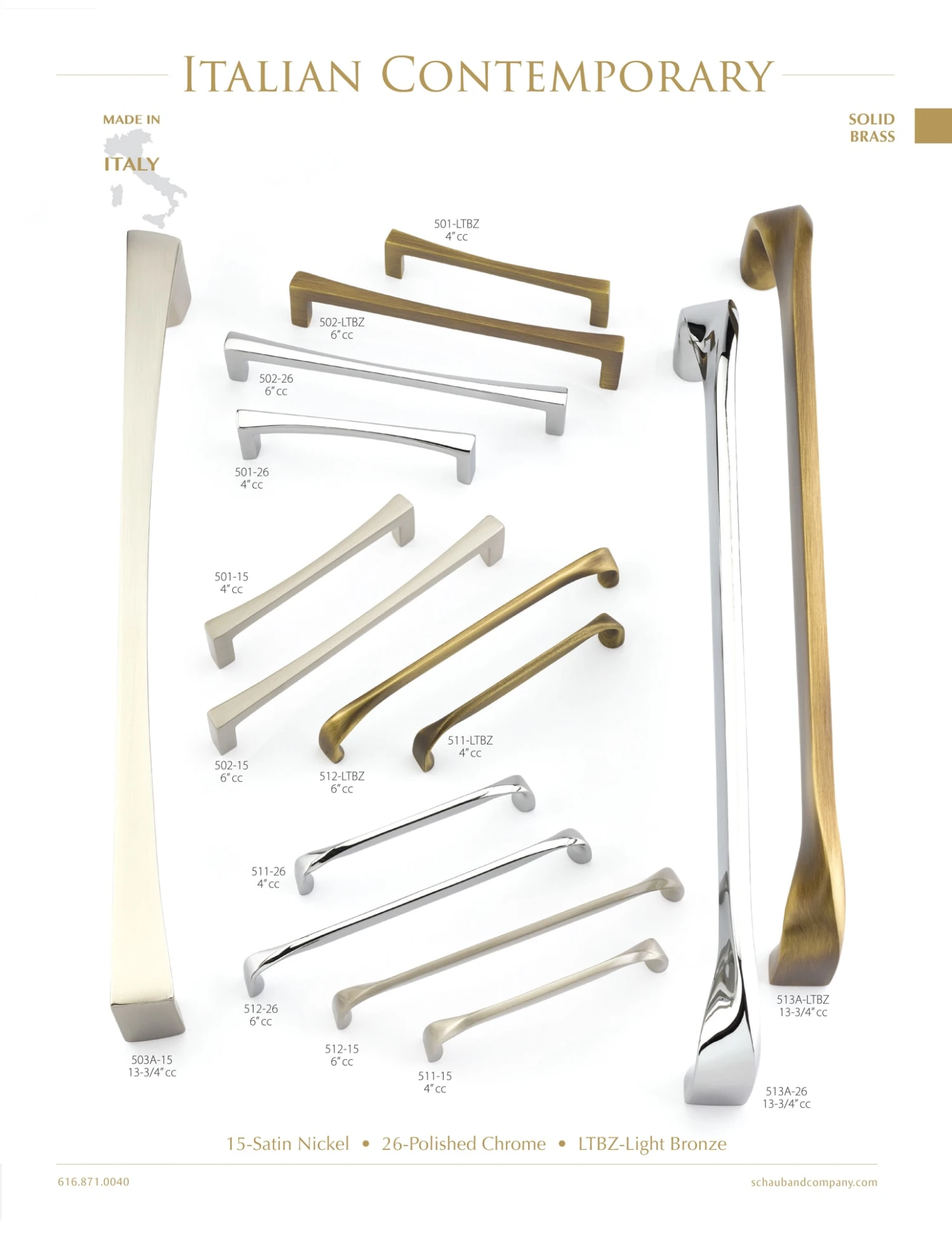 Schaub And Company Italian Contemporary 4" Center To Center Solid Brass Rounded Edge Handle Cabinet Pull - Made In Italy Satin Nickel 4 Schaub And Company Italian Contemporary 4" Center To Center Solid Brass Rounded Edge Handle Cabinet Pull - Made In Italy Satin Nickel - Image 2