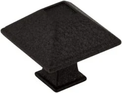 Jeffrey Alexander Tahoe 1-1/4 Inch Square Cabinet Knob Distressed Oil Rubbed Bronze -Cabinet Hardware Store jeffrey alexander 602s blk 9427911