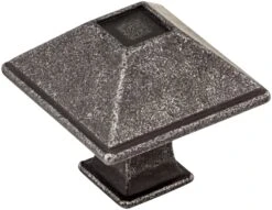 Jeffrey Alexander Tahoe 1-1/4 Inch Square Cabinet Knob Distressed Oil Rubbed Bronze -Cabinet Hardware Store jeffrey alexander 602s sim 9427911