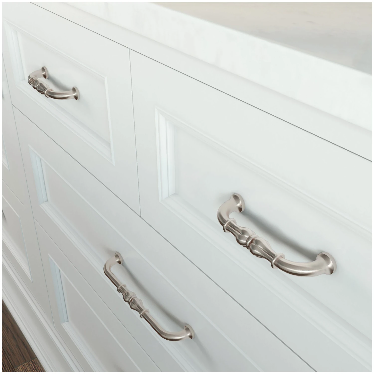 Jeffrey Alexander Bella 6-5/16 Inch Center To Center Handle Cabinet Pull Polished Nickel 11 Jeffrey Alexander Bella 6-5/16 Inch Center To Center Handle Cabinet Pull Polished Nickel - Image 9