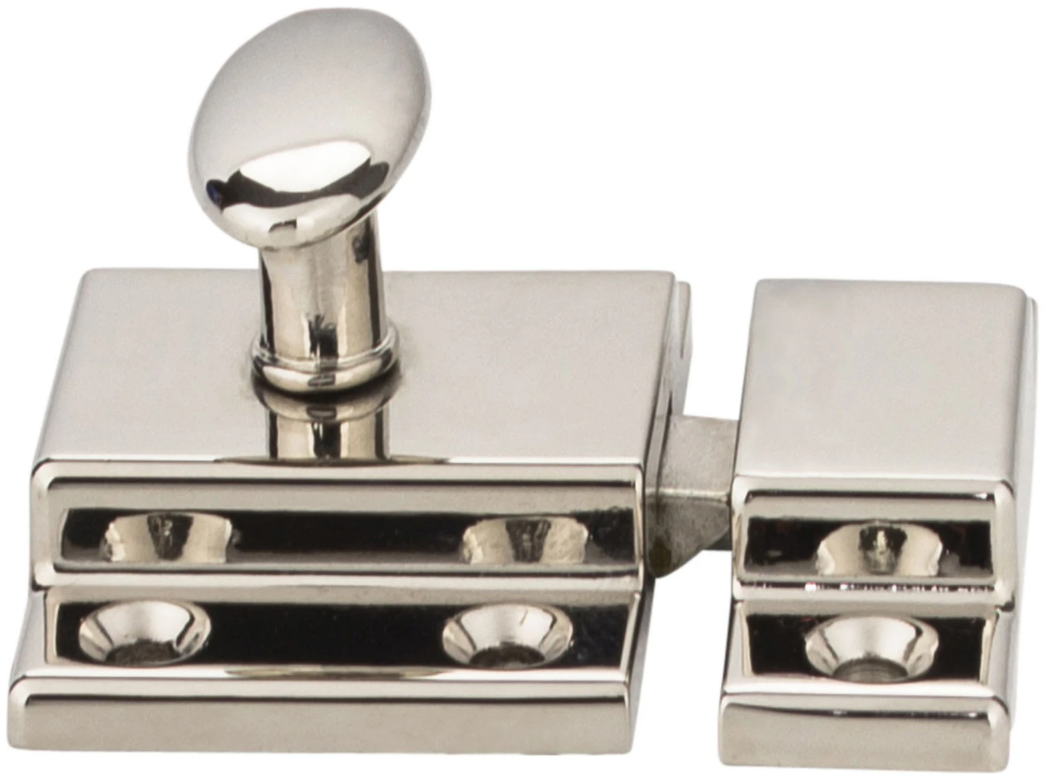 Jeffrey Alexander 1-3/4 Inch Mechanical Cabinet Latch And Strike Plate Polished Nickel 5 Jeffrey Alexander 1-3/4 Inch Mechanical Cabinet Latch And Strike Plate Polished Nickel - Image 3