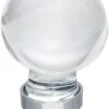 Jeffrey Alexander Harlow 1-3/8 Inch Vintage Glam Sphere Glass Ball Cabinet Knob / Drawer Knob Polished Chrome -Cabinet Hardware Store jeffrey alexander g130l pc 9427911