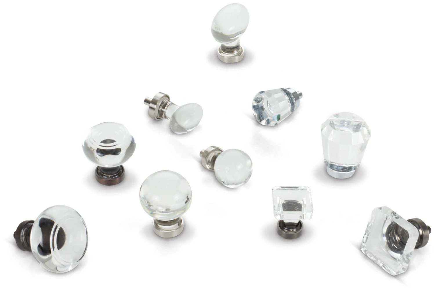 Jeffrey Alexander Harlow 1" Geometric Faceted Glass Vintage Glam Cabinet Knob / Drawer Knob Brushed Oil Rubbed Bronze 6 Jeffrey Alexander Harlow 1" Geometric Faceted Glass Vintage Glam Cabinet Knob / Drawer Knob Brushed Oil Rubbed Bronze - Image 4