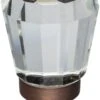 Jeffrey Alexander Harlow 1" Geometric Faceted Glass Vintage Glam Cabinet Knob / Drawer Knob Brushed Oil Rubbed Bronze