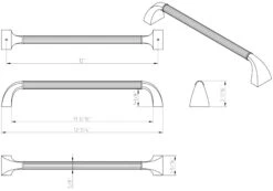 Jeffrey Alexander Cordova 12" Center To Center American Colonial Reeded Appliance Handle / Appliance Pull Brushed Oil Rubbed Bronze -Cabinet Hardware Store jeffrey alexander z281 12 alternate image 3182