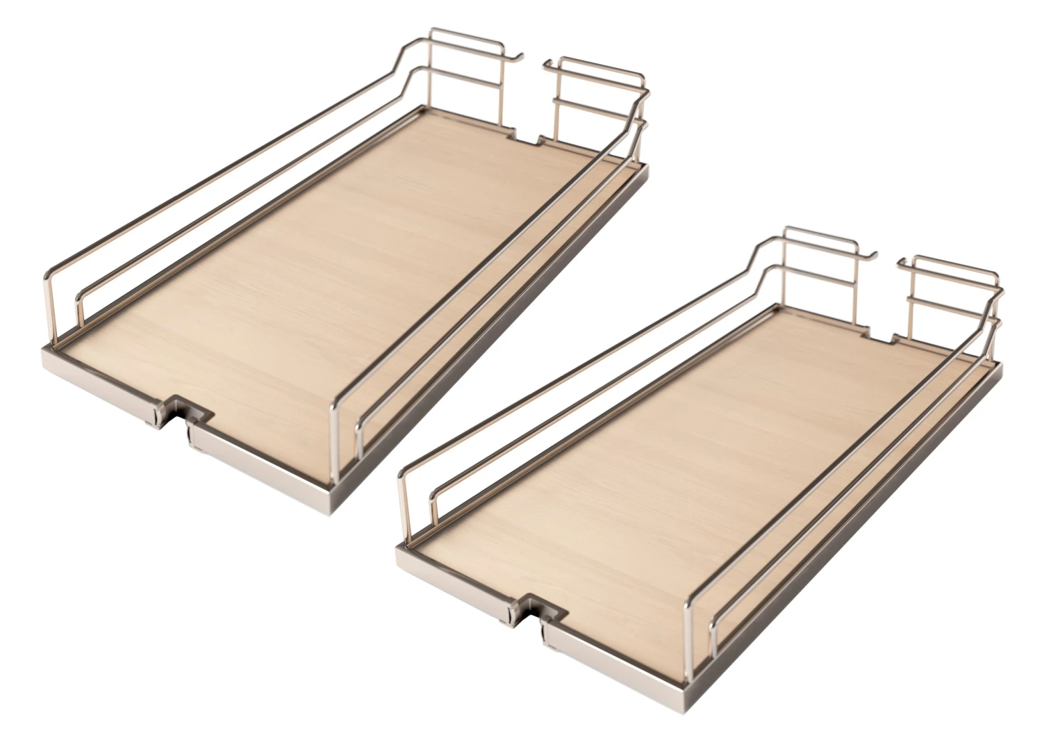 Kessebohmer Dispensa Series 11" Trays For 62-7/8" To 78-3/4" Large Cabinet Pull Out Kit Silver / Maple 7 Kessebohmer Dispensa Series 11" Trays For 62-7/8" To 78-3/4" Large Cabinet Pull Out Kit Silver / Maple - Image 5