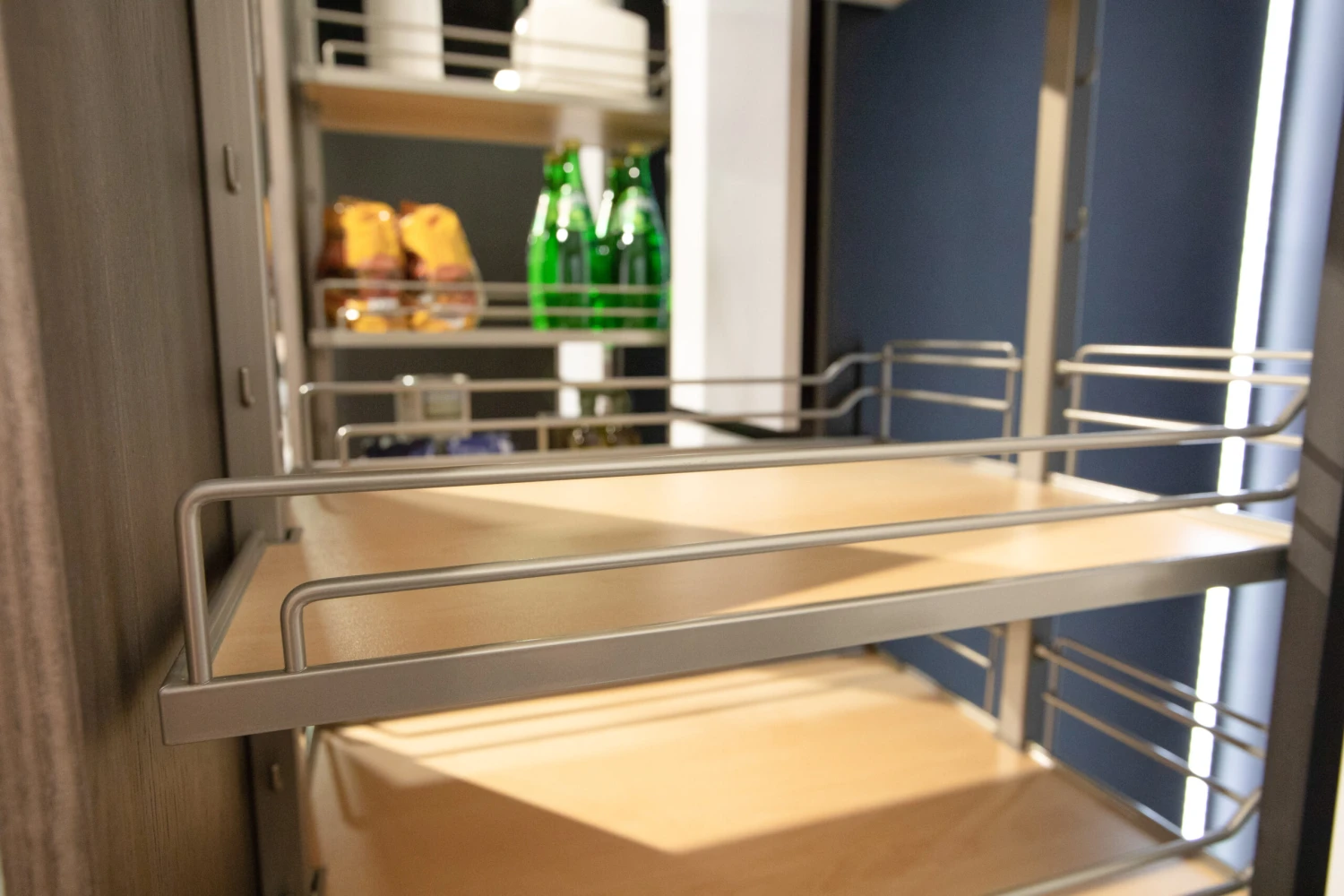 Kessebohmer Dispensa Series 11" Trays For 62-7/8" To 78-3/4" Large Cabinet Pull Out Kit Silver / Maple 13 Kessebohmer Dispensa Series 11" Trays For 62-7/8" To 78-3/4" Large Cabinet Pull Out Kit Silver / Maple - Image 11