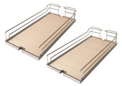 Kessebohmer Dispensa Series 17" Trays For 62-7/8" To 78-3/4" Large Cabinet Pull Out Kit Chrome / White -Cabinet Hardware Store kessebohmer dsp l17 kit alternative image 181