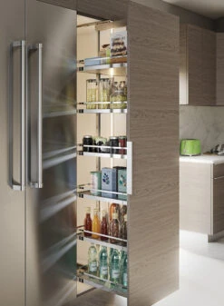 Kessebohmer Dispensa Series 17" Trays For 31-1/2" To 47-1/4" Small Cabinet Pull Out Kit Silver / Maple 20 Kessebohmer Dispensa Series 17" Trays For 31-1/2" To 47-1/4" Small Cabinet Pull Out Kit Silver / Maple -Cabinet Hardware Store kessebohmer dsp s17 kit alternative image 320 1