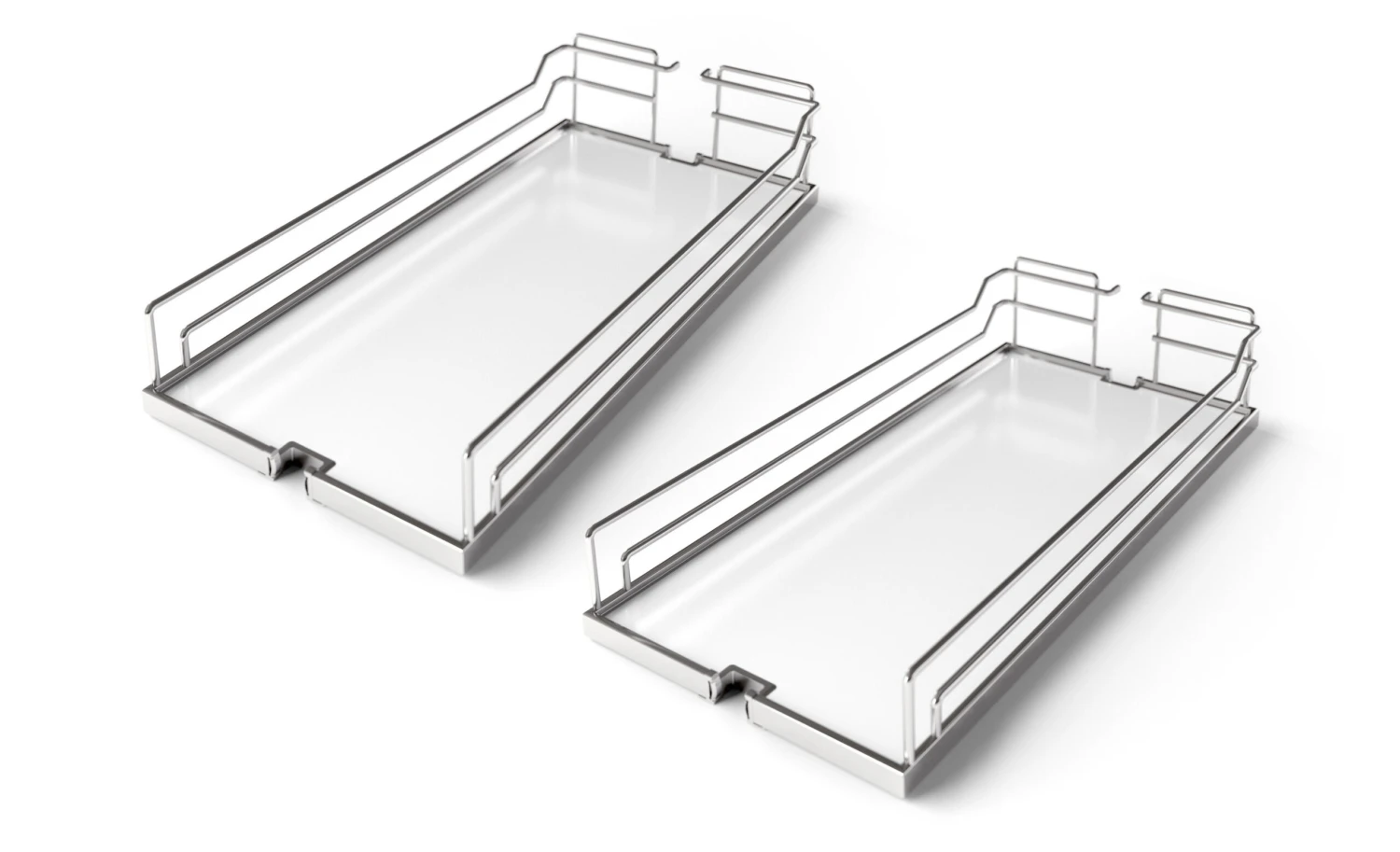 Kessebohmer Dispensa Series 17" Trays For 31-1/2" To 47-1/4" Small Cabinet Pull Out Kit Silver / Maple 9 Kessebohmer Dispensa Series 17" Trays For 31-1/2" To 47-1/4" Small Cabinet Pull Out Kit Silver / Maple - Image 7