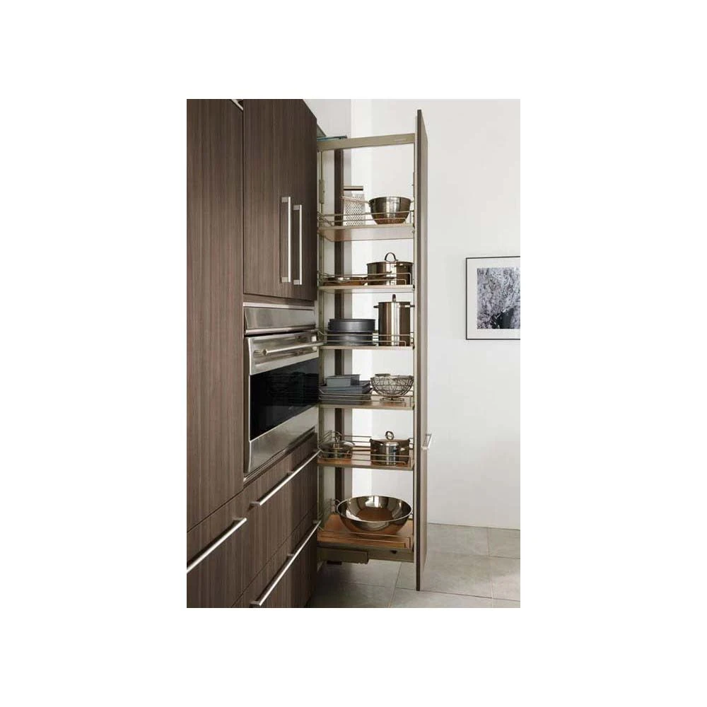 Kessebohmer Dispensa Series 8" Trays For 31-1/2" To 47-1/4" Small Cabinet Pull Out Kit Silver / Maple 14 Kessebohmer Dispensa Series 8" Trays For 31-1/2" To 47-1/4" Small Cabinet Pull Out Kit Silver / Maple - Image 12