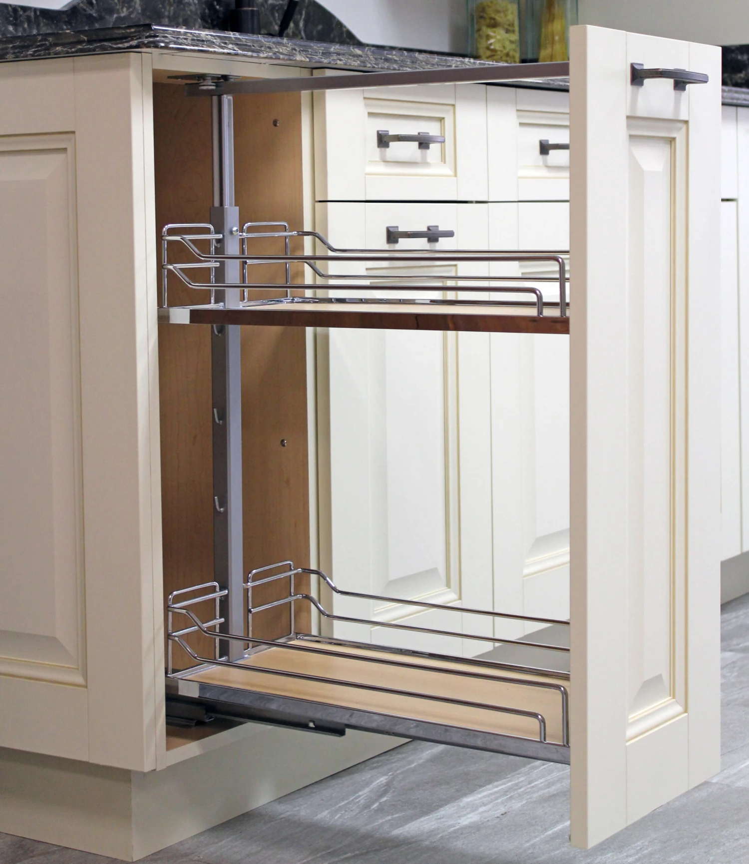 Kessebohmer 17 Wide Trays For 20" To 28" Base Pull Out Cabinet Kit Champagne / Maple 8 Kessebohmer 17 Wide Trays For 20" To 28" Base Pull Out Cabinet Kit Champagne / Maple - Image 6