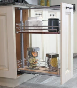 Kessebohmer 17 Wide Trays For 20" To 28" Base Pull Out Cabinet Kit Champagne / Maple 30 Kessebohmer 17 Wide Trays For 20" To 28" Base Pull Out Cabinet Kit Champagne / Maple -Cabinet Hardware Store kessebohmer short base17 kit alternative image 573