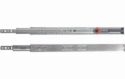 Knape And Vogt 4450 Series 10 Inch Full Extension Side Mount Ball Bearing Drawer Slide With 65 Lbs. Weight Capacity - Pair Zinc