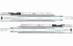 Knape And Vogt 6505 Series 22 Inch Over Travel Side Mount Ball Bearing Drawer Slide With 125 Lbs. Weight Capacity - Pair Zinc