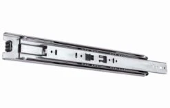 Knape And Vogt 8400 Series 18" Full Extension Side Mount Ball Bearing Drawer Slides With 100 Pound Weight Capacity - Pair Anochrome