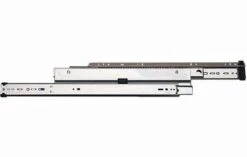 Knape And Vogt 8505 Series 24 Inch Over Travel Side Mount Ball Bearing Drawer Slides With 150 Pound Weight Capacity And Quick Disconnect - Pair Anochrome