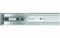 Knape And Vogt GSlide 14 Inch Full Extension Side Mount Ball Bearing Drawer Slide With 100 Lbs. Weight Capacity And Push To Open - Pair Zinc