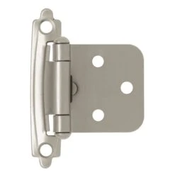 Liberty Hardware Traditional Steel Self-Closing Overlay Hinge (Sold As Set Of 2) - 10 Pack Matte Nickel