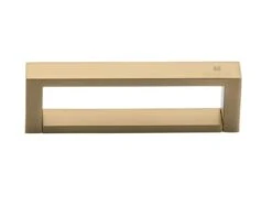 Manzoni Box Series 6-5/16" Center To Center Urban Modern Cabinet Handle / Cabinet Pull Satin Brass