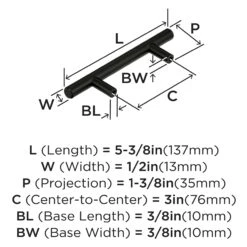 Miseno Springfield 3 Inch Center To Center Bar Cabinet Pull - Pack Of 25 Black Bronze 12 Miseno Springfield 3 Inch Center To Center Bar Cabinet Pull - Pack Of 25 Black Bronze -Cabinet Hardware Store miseno mcp3300 25pk alternate image 1340