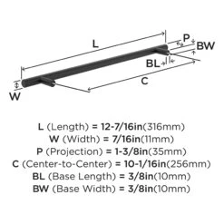 Miseno Eaton 10-1/16 Inch Center To Center Bar Cabinet Pull - Pack Of 10 Stainless Steel -Cabinet Hardware Store miseno mcpbp21006 10pk alternate image 665