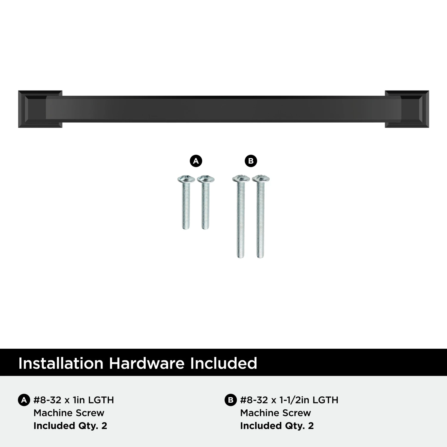 Miseno Garner 6-5/16 Inch Center To Center Handle Cabinet Pull - Pack Of 10 Matte Black 6 Miseno Garner 6-5/16 Inch Center To Center Handle Cabinet Pull - Pack Of 10 Matte Black - Image 4
