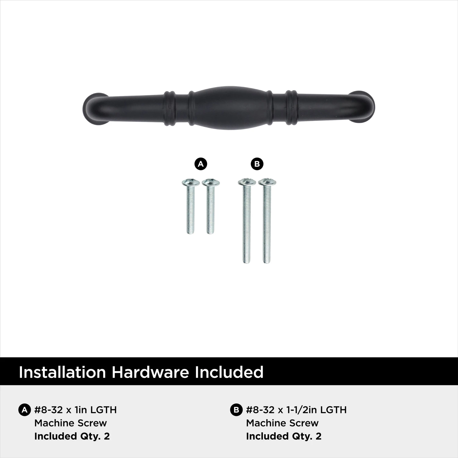 Miseno Bidwell 3 Inch Center To Center Handle Cabinet Pull - Pack Of 10 Matte Black 6 Miseno Bidwell 3 Inch Center To Center Handle Cabinet Pull - Pack Of 10 Matte Black - Image 4