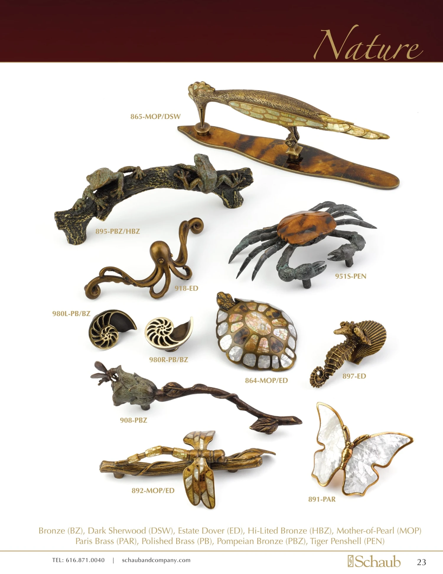 Schaub And Company Nature 3-1/2" Designer Turtle Solid Brass Cabinet Drop Pull With Shell Inlays Mother Of Pearl 4 Schaub And Company Nature 3-1/2" Designer Turtle Solid Brass Cabinet Drop Pull With Shell Inlays Mother Of Pearl - Image 2