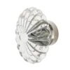 Nostalgic Warehouse Vintage Oval Crystal Flower 1 3/16" Cabinet Knob Polished Nickel -Cabinet Hardware Store nostalgic warehouse 749997 5687067