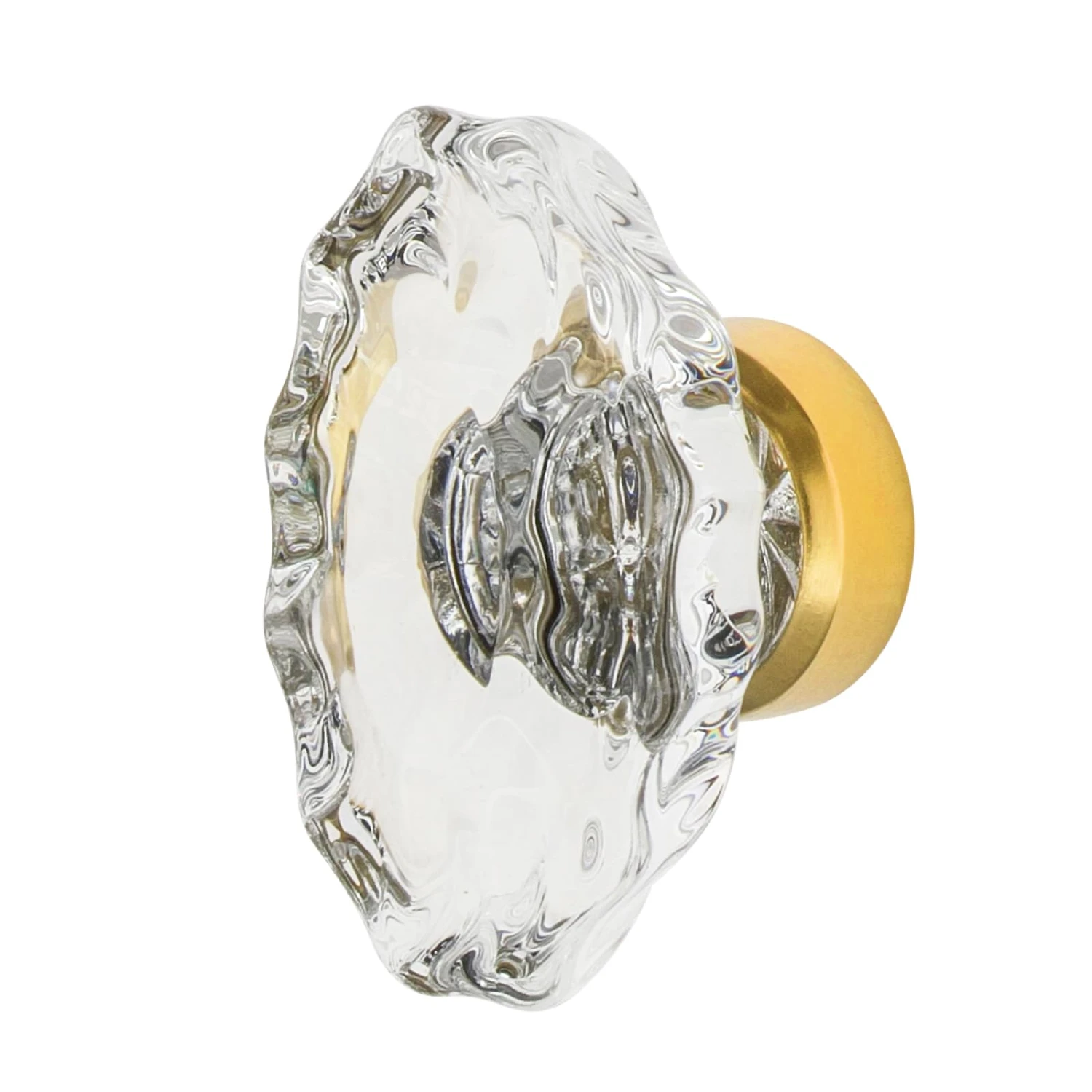 Nostalgic Warehouse Chateau Vintage 1-1/8" Fluted Crystal Cabinet Knob Polished Brass 3 Nostalgic Warehouse Chateau Vintage 1-1/8" Fluted Crystal Cabinet Knob Polished Brass