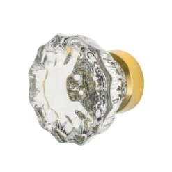 Nostalgic Warehouse Crystal 1-3/8 Inch Mushroom Cabinet Knob Satin Nickel -Cabinet Hardware Store nostalgic warehouse 755389 5687067