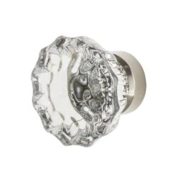 Nostalgic Warehouse Crystal 1-3/8 Inch Mushroom Cabinet Knob Satin Nickel -Cabinet Hardware Store nostalgic warehouse 755390 5687067
