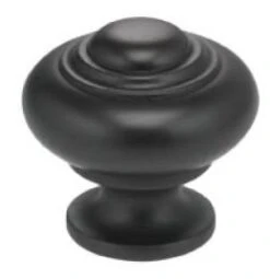 Omnia Classic & Modern 1-3/16 Inch Mushroom Cabinet Knob Oil Rubbed Black