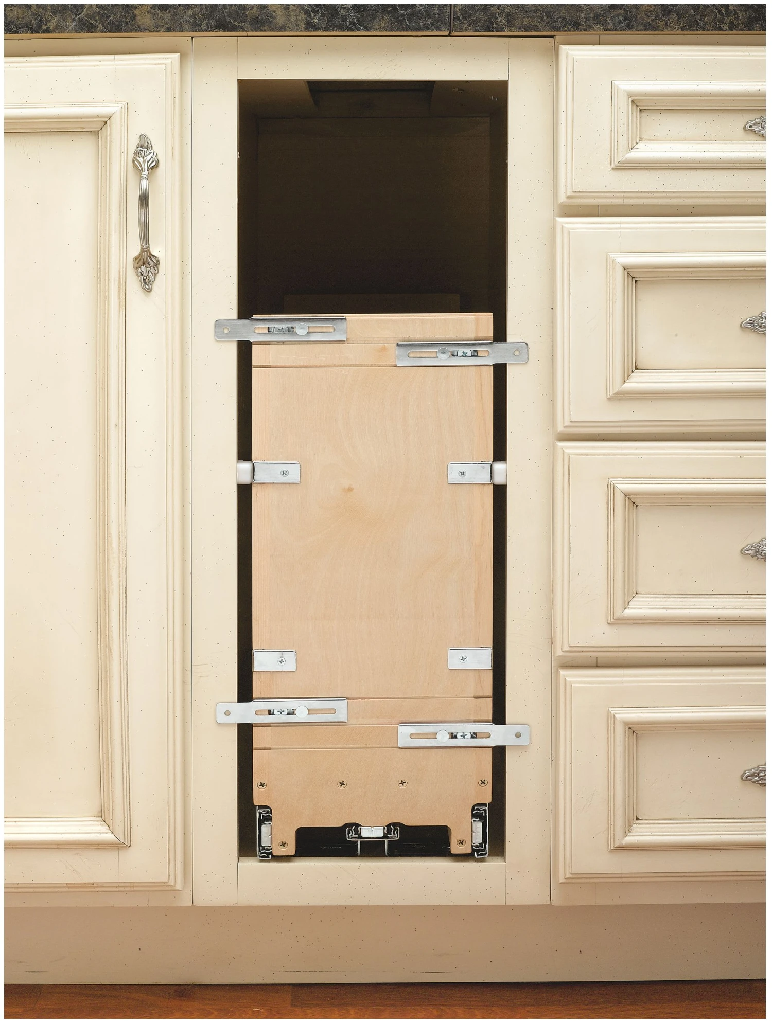 Rev-A-Shelf 447 Series 5 Inch Pull Out Tray Organizer With Soft Close Natural 7 Rev-A-Shelf 447 Series 5 Inch Pull Out Tray Organizer With Soft Close Natural - Image 5