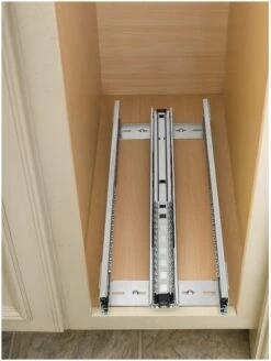 Rev-A-Shelf 448 Series 6-1/2 Inch Pull Out Wall Cabinet Organizer With Adjustable Shelves Natural Wood -Cabinet Hardware Store rev a shelf 448 bc 6c alternate image 329