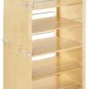 Rev-A-Shelf 448 Series 14 Inch Pull Out Cabinet Organizer With Adjustable Shelves For 51 Inch High Cabinets Natural Wood -Cabinet Hardware Store rev a shelf 448 tp51 14 1 531885