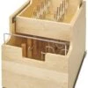 Rev-A-Shelf 4CW2 Series 14-1/2 Inch Pull Out Cookware Organizer With Soft Close Natural Maple -Cabinet Hardware Store rev a shelf 4cw2 18sc 1 5673944