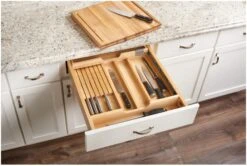 Rev-A-Shelf 4KCB Series 21" Knife Organizer And Cutting Board Replacement Drawer Natural Maple -Cabinet Hardware Store rev a shelf 4kcb 24h 1 alternate image 45