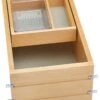Rev-A-Shelf Pull Out Cabinet Organizer With Extra Half Tier Compartment For 9 Inch Cabinets Natural -Cabinet Hardware Store rev a shelf 4vdoht 15sc 1 531885