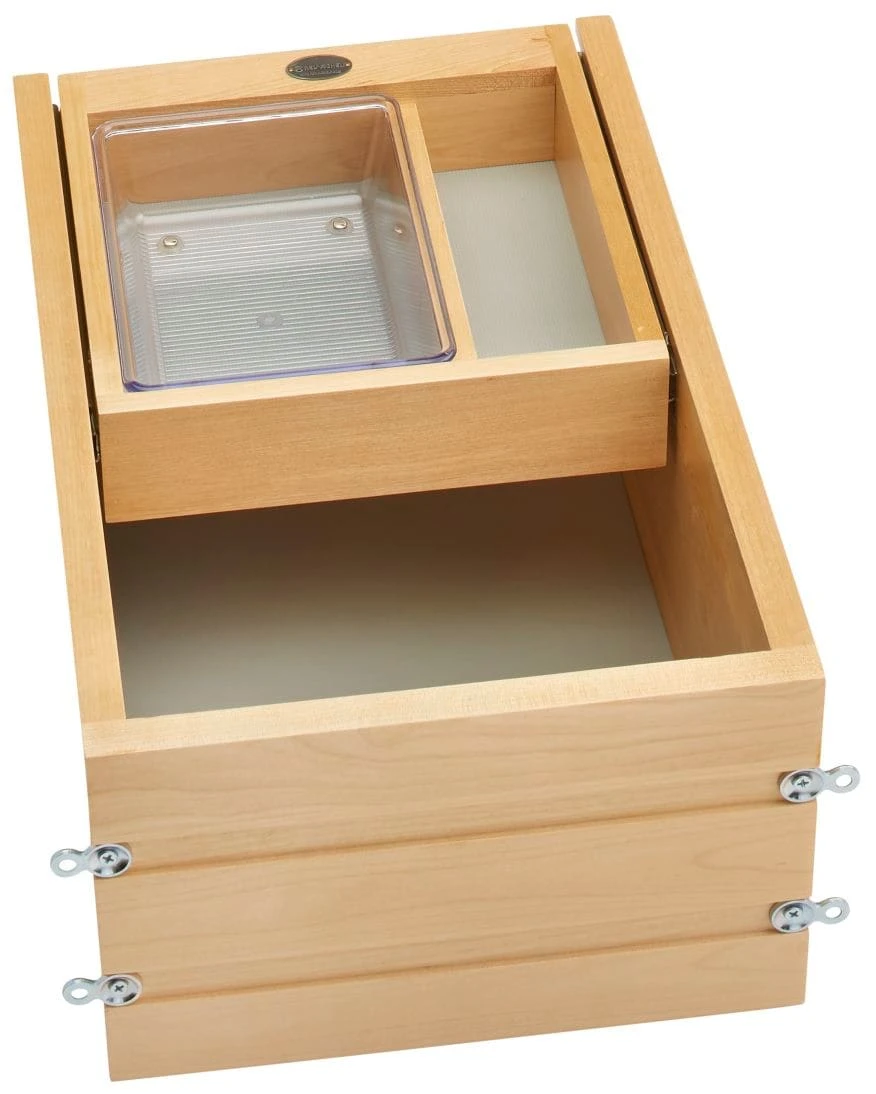 Rev-A-Shelf Pull Out Cabinet Organizer With Extra Half Tier Compartment For 9 Inch Cabinets Natural 3 Rev-A-Shelf Pull Out Cabinet Organizer With Extra Half Tier Compartment For 9 Inch Cabinets Natural