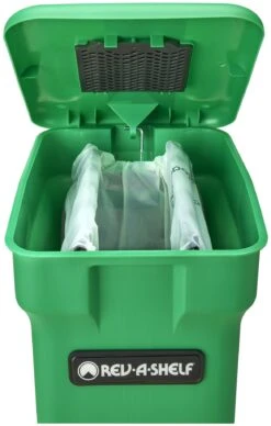 Rev-A-Shelf 4WCSC Series Bottom Mount Single Bin Trash Can - 24 Quart Capacity White -Cabinet Hardware Store rev a shelf 4wcsc ck 1 alternate image 114