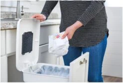 Rev-A-Shelf 4WCSC Series Bottom Mount Single Bin Trash Can - 24 Quart Capacity White -Cabinet Hardware Store rev a shelf 4wcsc ck 1 alternate image 116