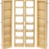 Rev-A-Shelf 4WP Series 57 Inch Swing Out Full Pantry Cabinet Organizer Kit Natural -Cabinet Hardware Store rev a shelf 4wp18 57 kit 531885