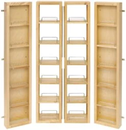 Rev-A-Shelf 4WP Series 57 Inch Swing Out Full Pantry Cabinet Organizer Kit Natural