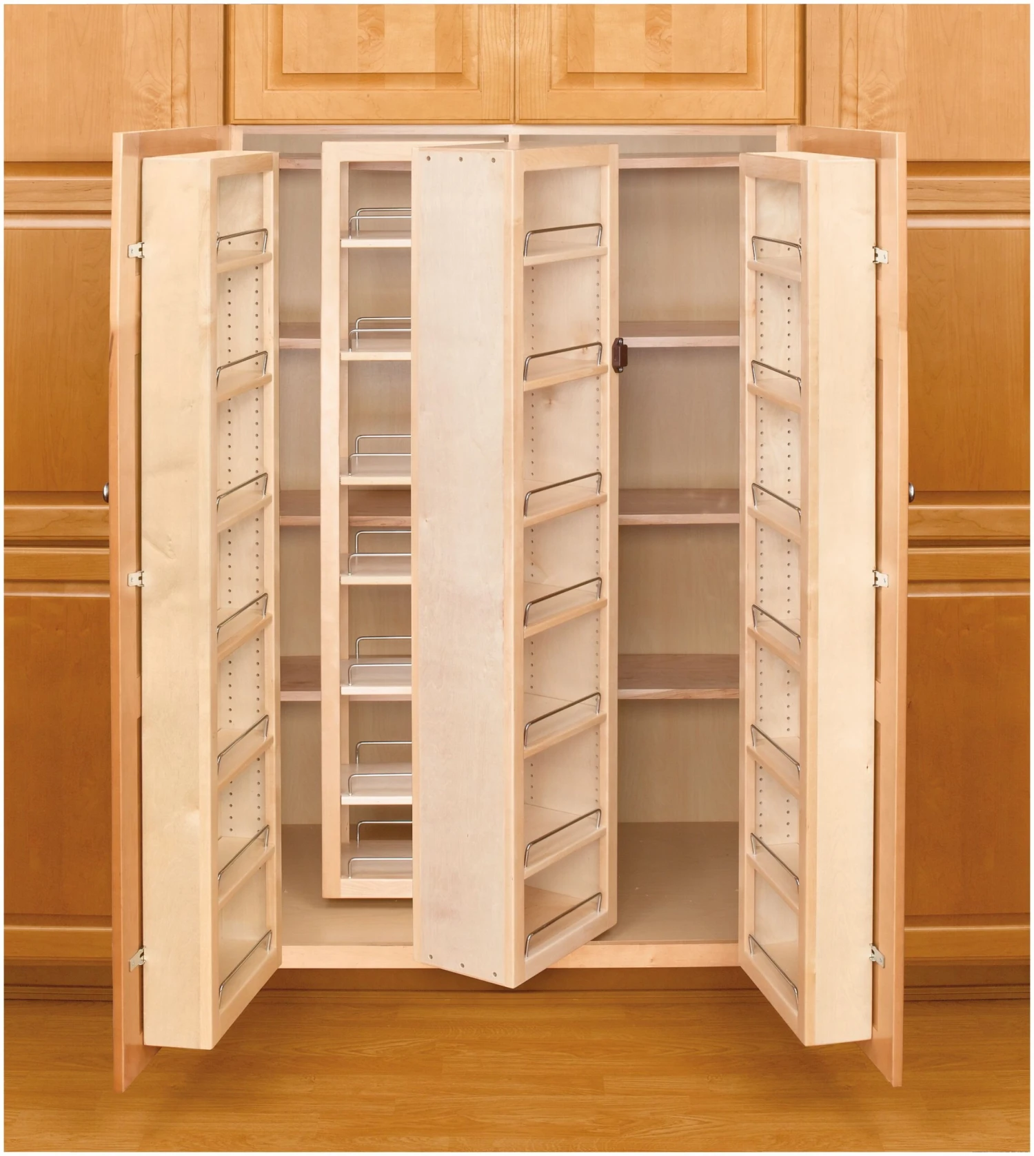 Rev-A-Shelf 4WP Series 57 Inch Swing Out Full Pantry Cabinet Organizer Kit Natural 4 Rev-A-Shelf 4WP Series 57 Inch Swing Out Full Pantry Cabinet Organizer Kit Natural - Image 2