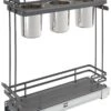 Rev-A-Shelf 5322UT Series 7-1/2 Inch Pull Out 2 Tier Wire Cabinet Organizer With Utensil Bins And Soft Close Orion Gray 2 Rev-A-Shelf 5322UT Series 7-1/2 Inch Pull Out 2 Tier Wire Cabinet Organizer With Utensil Bins And Soft Close Orion Gray -Cabinet Hardware Store rev a shelf 5322ut bcsc 6 fog 531885