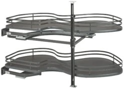 Rev-A-Shelf 5372 Series Left Handed Pull Out 2 Tier Blind Corner Kitchen Cabinet Organizer For 18 Inch Cabinet Opening Maple 21 Rev-A-Shelf 5372 Series Left Handed Pull Out 2 Tier Blind Corner Kitchen Cabinet Organizer For 18 Inch Cabinet Opening Maple -Cabinet Hardware Store rev a shelf 5372 18 fog l 531885