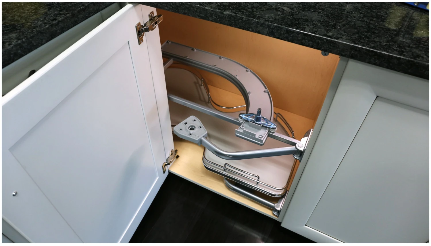 Rev-A-Shelf 5372 Series Left Handed Pull Out 2 Tier Blind Corner Kitchen Cabinet Organizer For 18 Inch Cabinet Opening Maple 7 Rev-A-Shelf 5372 Series Left Handed Pull Out 2 Tier Blind Corner Kitchen Cabinet Organizer For 18 Inch Cabinet Opening Maple - Image 5